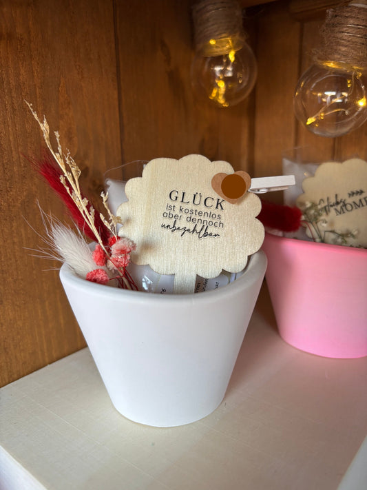 Glückslichter mit Kerzensand